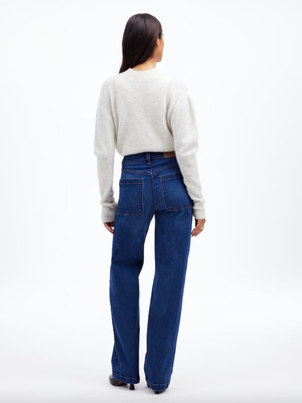 Madewell Emmett Wide-Leg Full Length Jeans Patch Pocket Allentown Size 28 - Picture 11 of 12
